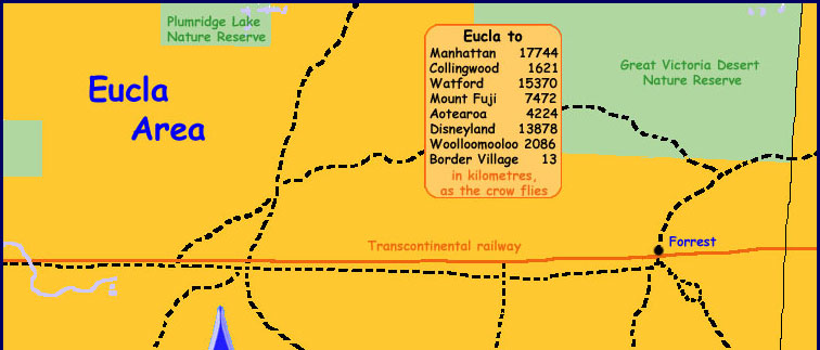 Eucla Travel Map - NullarborNet.com.au