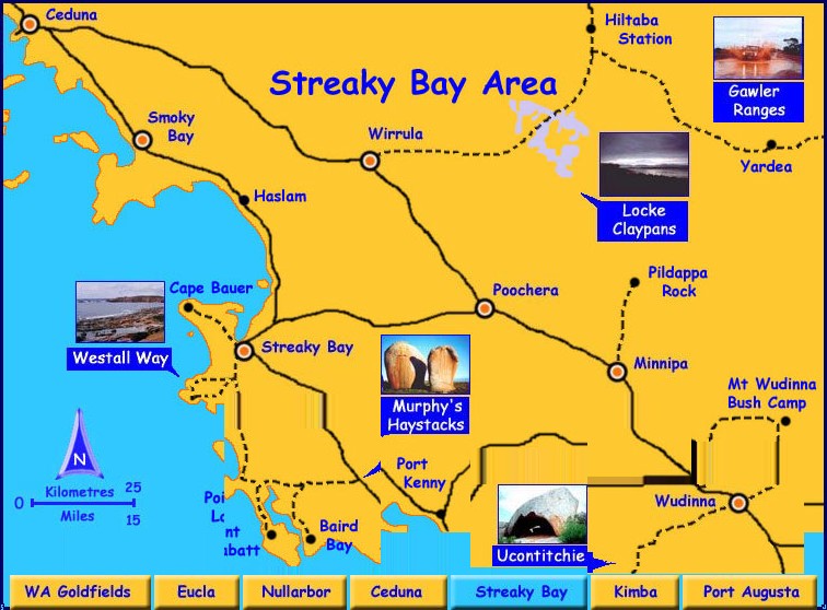 Streaky Bay map