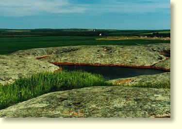 Gnamma Rockholes were often the only source of permanent water in this region of Eyre Peninsula. These rockholes features are found on the top of the rock - perhaps 30 metres above the surrounding plain.