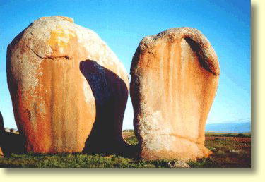 Pink Hiltaba granite pillars