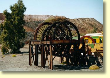 Old Mining Equipment and Mullock Heaps from the Super Pit.